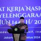 Menteri Agama Yaqut Cholil Qoumas saat membuka Rakernas Evaluasi Penyelenggaraan Haji di Jakarta/istimewa