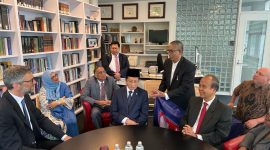 Menteri Agama Republik Indonesia, Nasaruddin Umar, menerima gelar Doctor of Divinity dari Hartford International University for Religion and Peace./istimewah