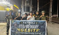 Cegah Gangguan Kamtibmas, Yonif TP 810/BEM Sisir Permukiman Doyo Baru